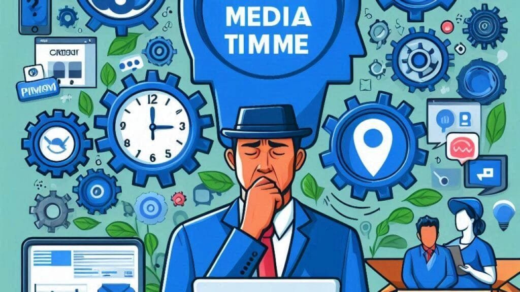 A digital marketer working social media and part-time strategies