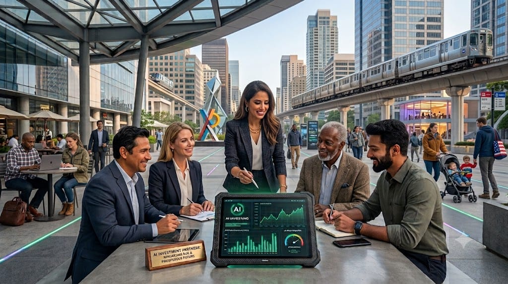 AI investing partner with a team using AI-powered investing for financial analysis